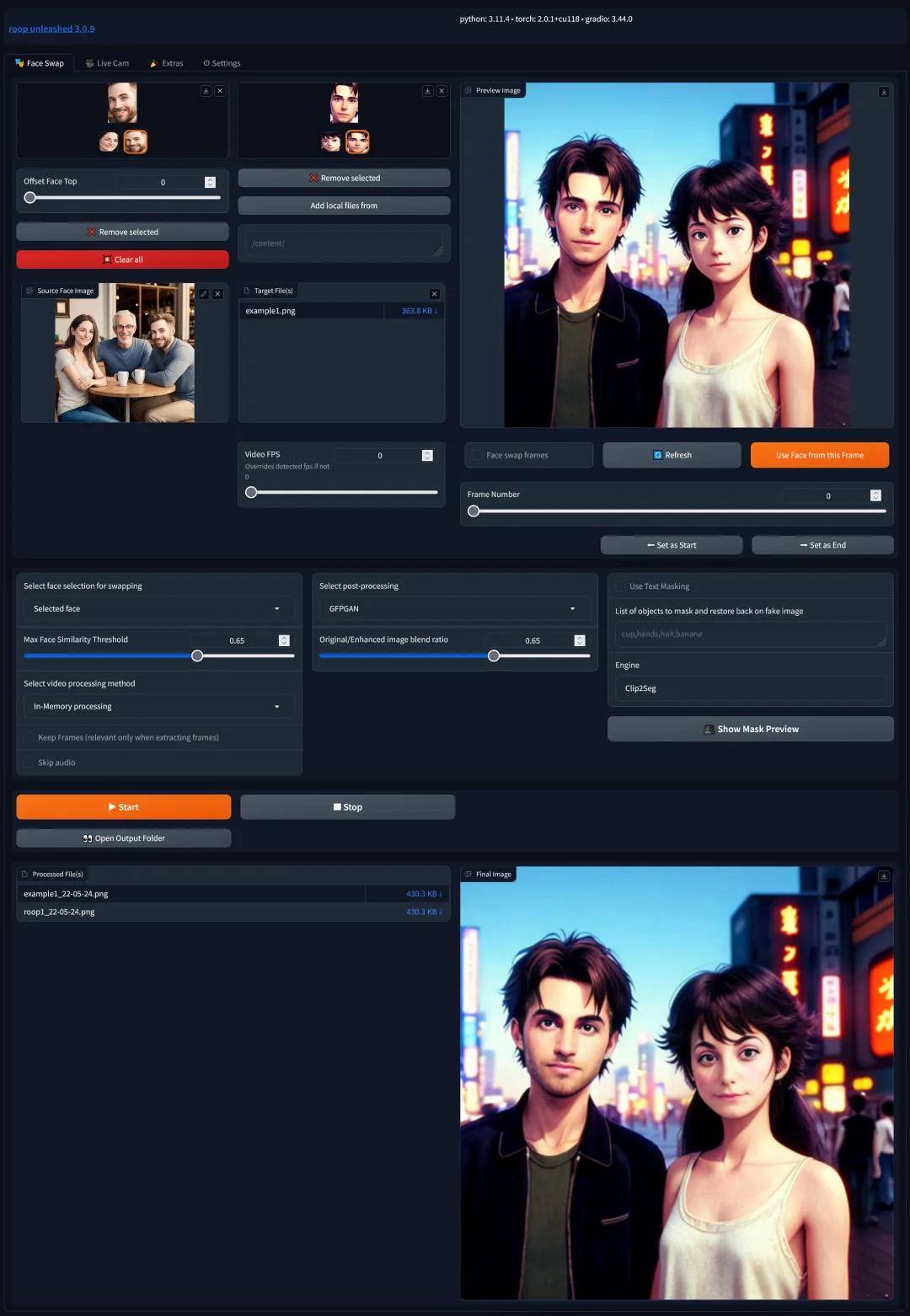 免费,无限,批量AI换脸!支持直播!